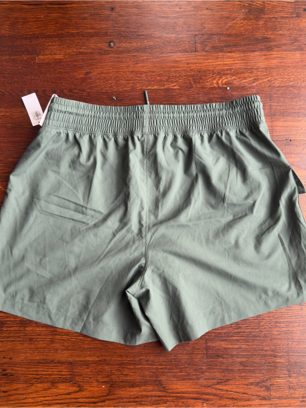 Women's Olive Green Drawstring Cargo Shorts - Picture 4 of 4
